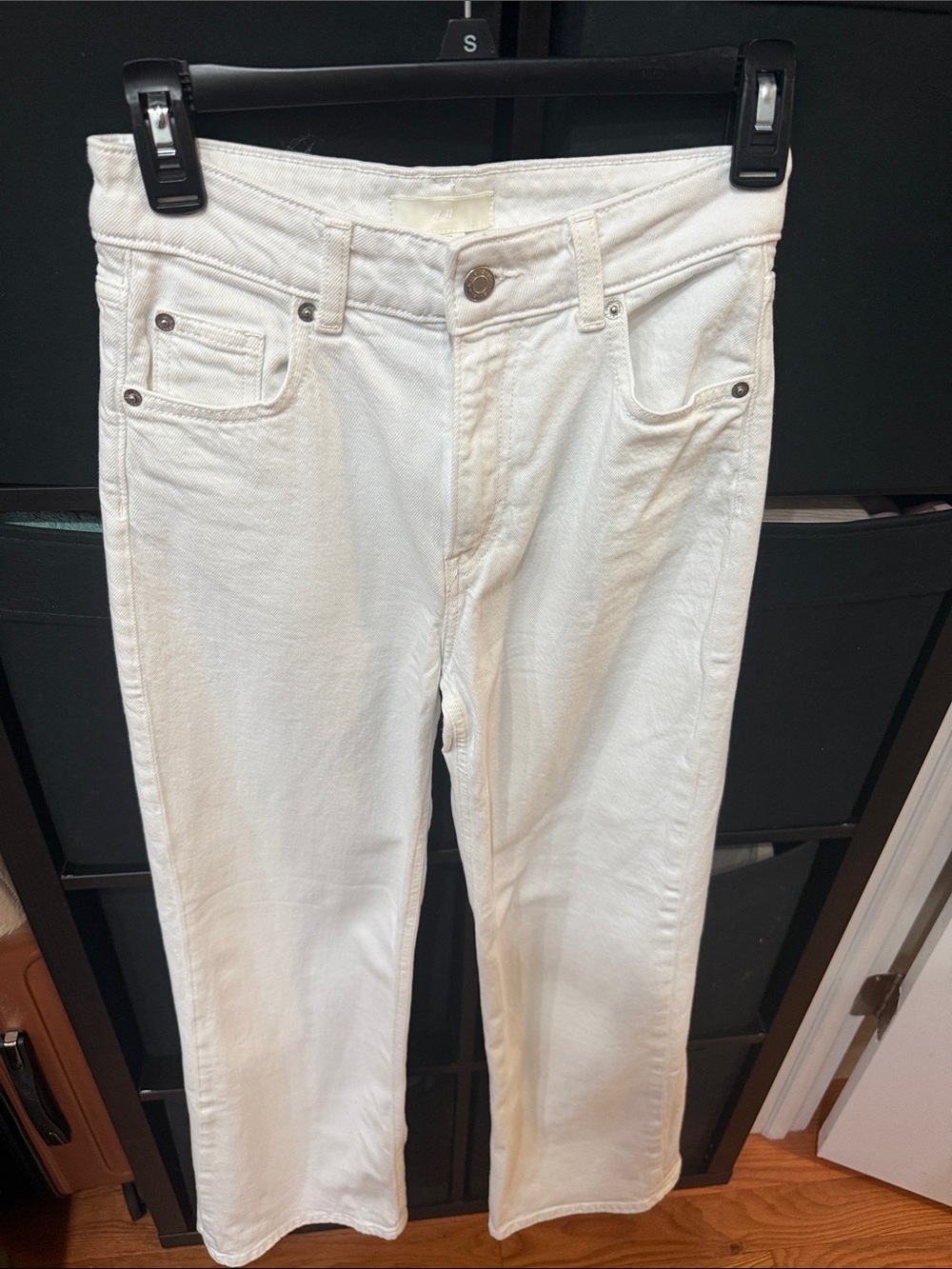 H&M White Straight-Leg Women's Jeans